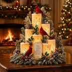 Cardinal Memorial LED Candle Centerpiece