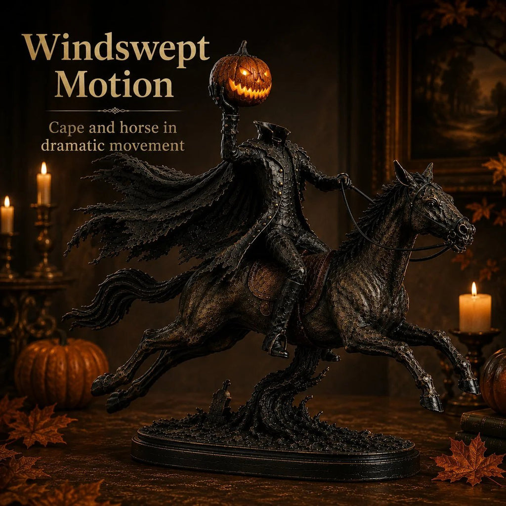 ⏰Limited Stock 50% OFF - 🏇Midnight Chase Headless Horseman Statue🎃