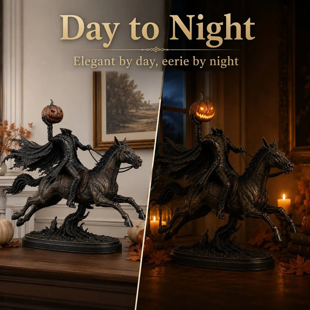 ⏰Limited Stock 50% OFF - 🏇Midnight Chase Headless Horseman Statue🎃