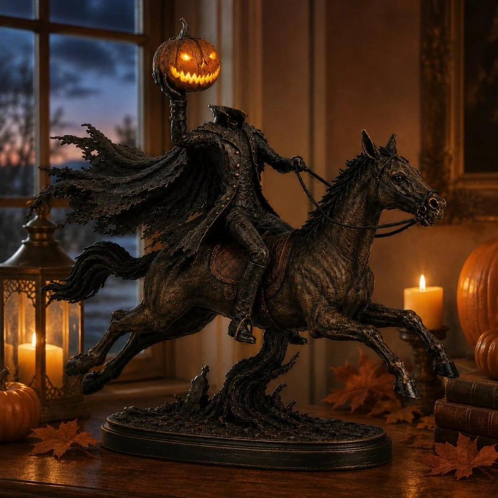 ⏰Limited Stock 50% OFF - 🏇Midnight Chase Headless Horseman Statue🎃