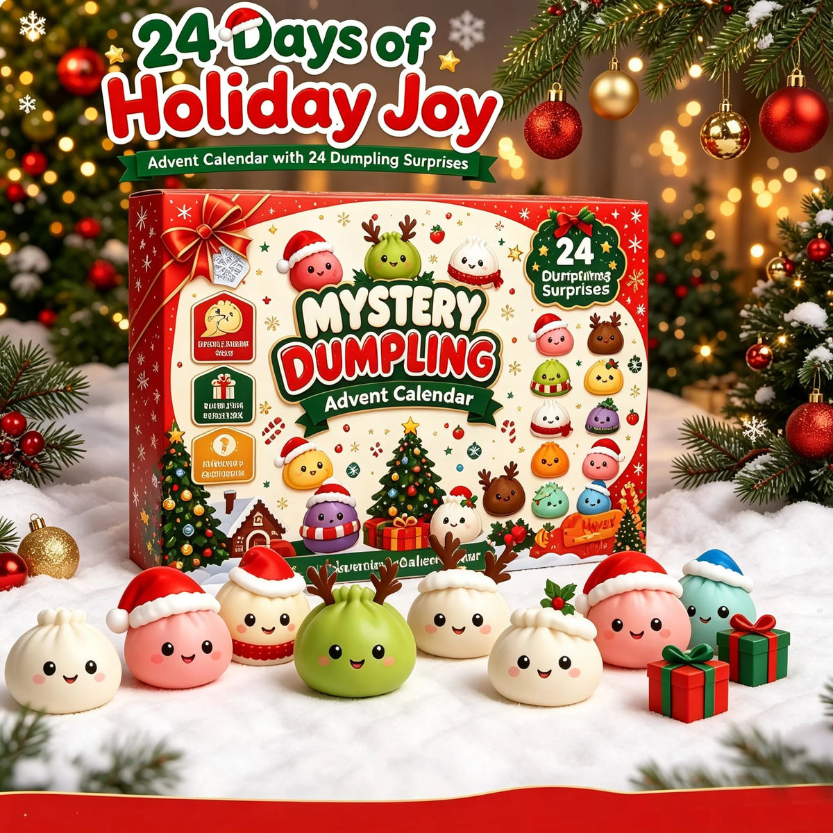 Christmas Squishies Advent Calendar 2026 – 24 Surprise Squishy Toys