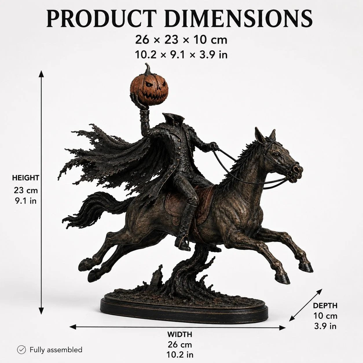 ⏰Limited Stock 50% OFF - 🏇Midnight Chase Headless Horseman Statue🎃
