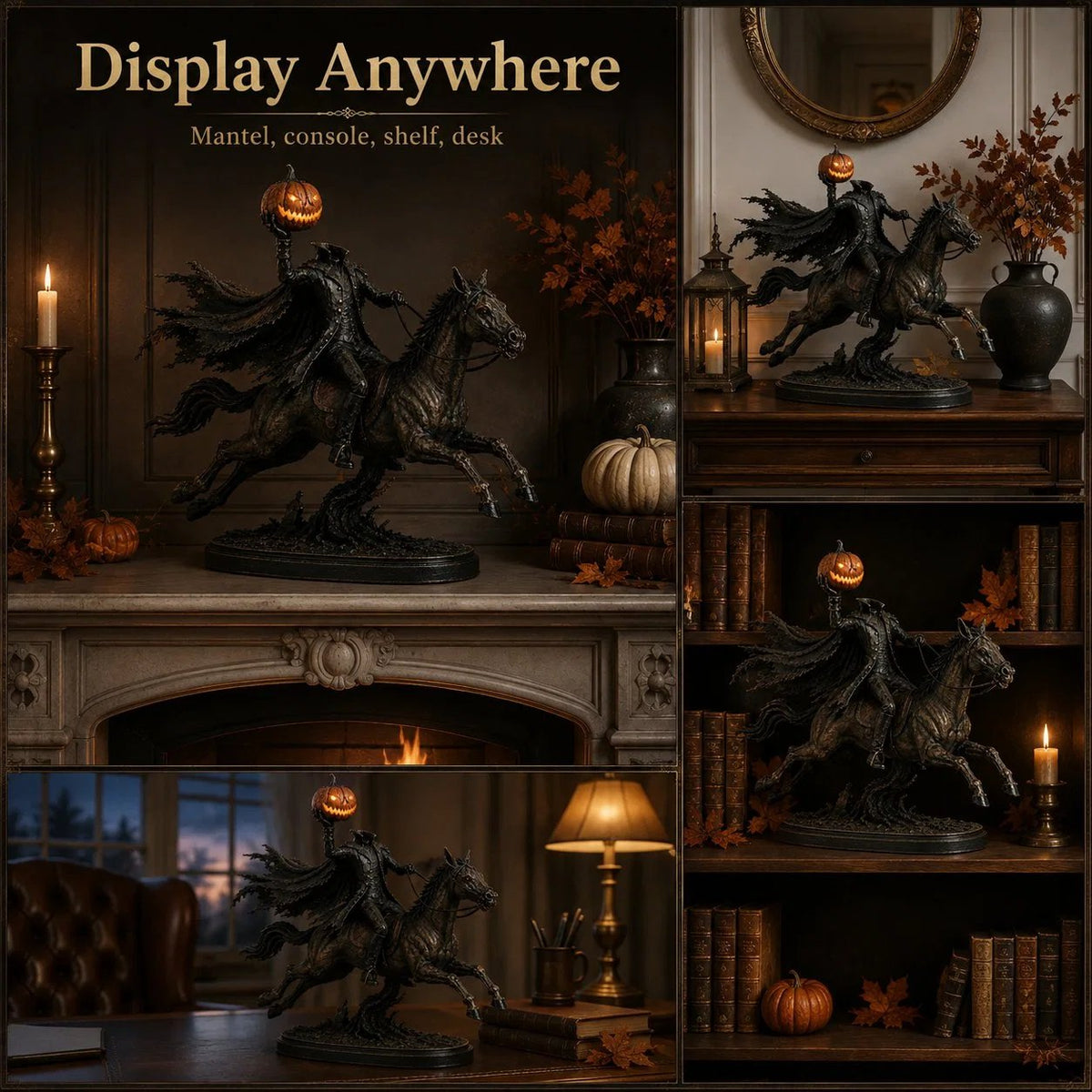 ⏰Limited Stock 50% OFF - 🏇Midnight Chase Headless Horseman Statue🎃