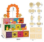 ✨Last Day 49% OFF - 🎃🏵️Day of the Dead Wooden Altar Display Set | 💕Death is not the end of life, forgetting is